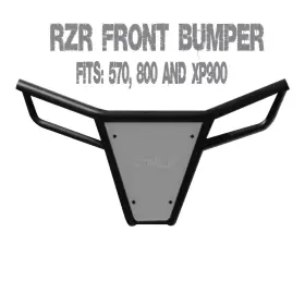 S800 50 Caliber Racing 5373 Polaris Rzr Silver Skid Plate Black Trim Front Bumper Fits 570 Xp900 Xp4900