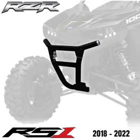 Utv-5374f-rs1 50 Caliber Racing Polaris Rs1 Rzr Tubular Steel Bumper Heavy Duty Usa Made Powdercoat Black