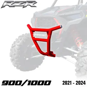 Utv-5374g-s9001000 50 Caliber Racing Heavy Duty Tubular Steel Bumper Usa Red Powdercoat Rzr S 900 1000 2021