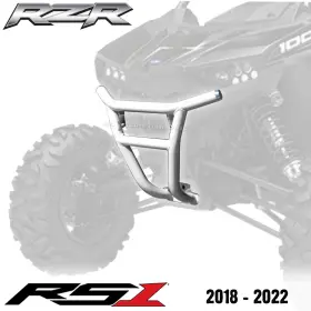 Utv-5374k-rs1 50 Caliber Racing Front Bumper Polaris Rzr Rs1 Heavy Duty Tubular Steel Usa Made Powdercoat White