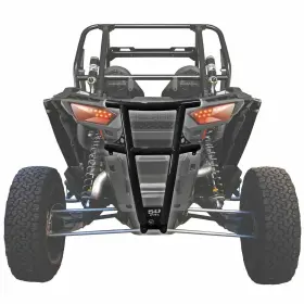 Utv-5376 50 Caliber Racing Rear Bumper Polaris Rzr Xp 1000 Turbo Usa Made Tubular Steel Billet Caps Black
