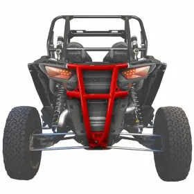 Utv-5376b 50 Caliber Racing Rear Bumper Polaris Rzr Xp1000 Xp Turbo Usa Made Cnc Caps Red