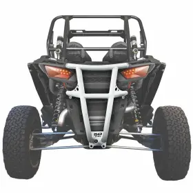 Utv-5376d 50 Caliber Racing Rear Bumper Polaris Rzr Xp 1000 Turbo Usa Made Tubular Steel Cnc Caps White