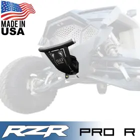 Utv-5384-001 50 Caliber Racing Rzr Pro R / Turbo Tubular Steel Front Bumper With Cal Skid Plate Black/ Raw