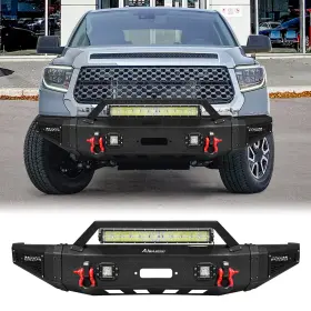 Eg-tulp-01 Aaiwa For 2014-2021 Tundra Pickup Truck Front Bumper With Winch Plate Led Lights D-rings