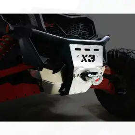 Def038-b Afx Motorsports Front Bumper With Winch Mount Can Am Maverick X3 / Max Octane Blue