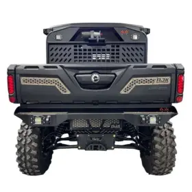 Ajk Offroad Ajk-1688-1300335-desert-tan Can-am Defender Hd10 Rear Bumper With Lights And Desert Tan Tread Plate