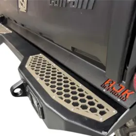 Ajk Offroad Ajk-1688-1300335-silver Can-am Defender Hd10 Rear Bumper With Lights And Silver Tread Plate