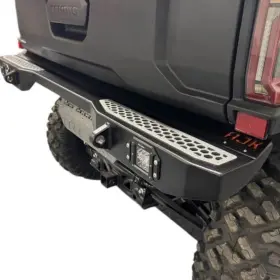 Ajk Offroad Ajk-300335-silver Cf Moto Uforce U10 Rear Bumper With Lights - Silver Top Tread Color