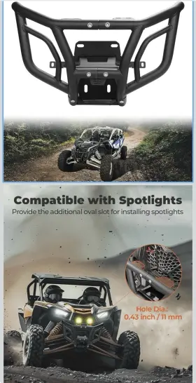 7150002878 Can-am X3 Front Bumper Spot Light Ready