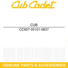 607-05101-0637 Cub Cadet Front Bumper Assembly Powder Black Volunteer Wt Efi Cab