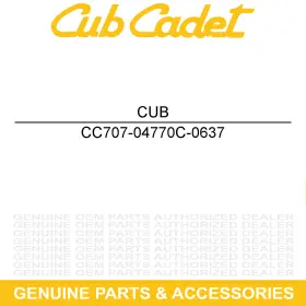 707-04770c-0637 Cub Cadet Rear Chain Support Volunteer Wt Tracker Sport Limited