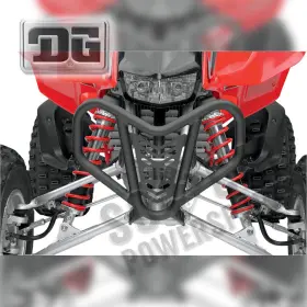3295-d129168-atv Dg Performance V-lite Front Bumper-black For 2008-2009 Honda Trx700xx Atv