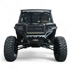 Eo-fwb620001-gmtlwinchhook Elektric Offroad Designs 24 Polaris Winch Bumper With Gunmetal Fairlead And Hook