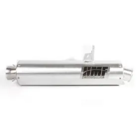 Hmf Racing 011213676071 Slip On Exhaust For Arctic Cat 400/500 02-03 Brushed With Turn Down