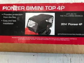 0sr85-hl3-323a Honda L3f Pioneer 700 14-19 4p Black Soft Bimini Canvas Top Oem 0sr85-hl3-323a Honda L3f Pioneer 700 14-19 4p Black Soft Bimini Canvas Top Oem