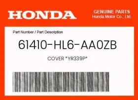 61410-hl6-aa0zb Honda Genuine Cover Yr339p -