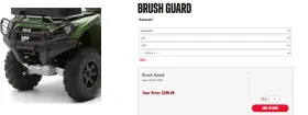 55020-0588b Kawasaki Atv Brute Force 750 Front Brush Guard Oem 2012 2018