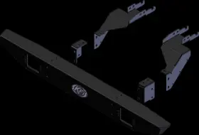 101880 Kfi Rear Formed Bumper For 16-20 Polaris General 1000/4/xp/xp4