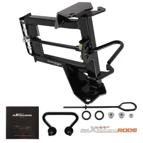 6x83zt Maxpeedingrods Black Steel Plow Mount For Polaris Sportsman Touring 570 Eps 2015-2023