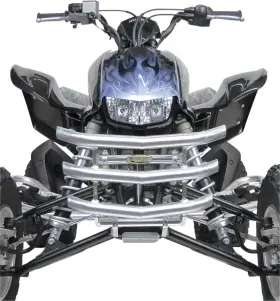 6529-m513636-atv Motorsport Products Ez-fit Sport Bumper-silver For 1999-2008 Honda Trx400ex