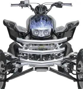 6542-m513662-atv Motorsport Products Ez-fit Sport Bumper-silver For 2006-2018 Yamaha Yfm700r