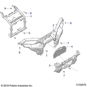 1024108-329 Polaris Weld-radiator Support Spmn Blk 1024108-329 Polaris Weld-radiator Support Spmn Blk