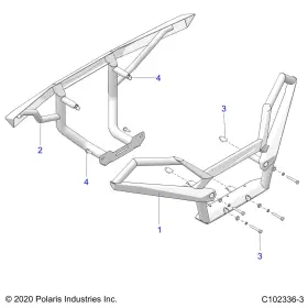 1024887 Polaris Weld-bumper Rr Swl Genuine Oem Part Qty 1