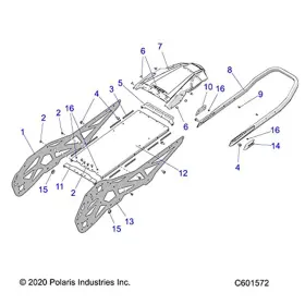 2208399-133 Polaris Asm-bumper Extruded Wht Incl. 7 9 10 14 17