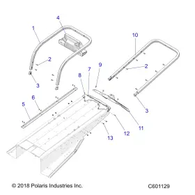 2635156-309 Polaris Bumper Assembly Rear Genuine Oem Part Qty 1