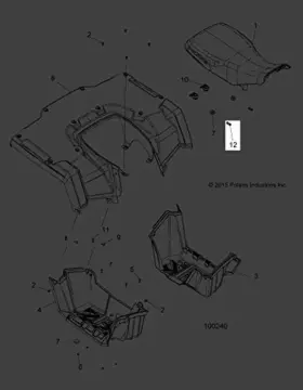 5412982 Polaris Seat Bumper Genuine Oem Part Qty 1