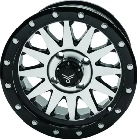 608560 Quadboss Wagon 15x7 Aluminum Wheel - Fits 4 3 Offset Machined Finish