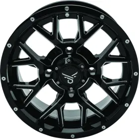 Quadboss 608573 Barbwire 14x7 Wheel - For 5 2 Offset 4/110 Bolt Pattern Milled Finish