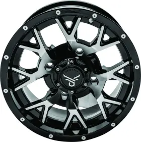 Quadboss 608579 Barbwire For 15x7 Wheel With 5 2 Offset 4x137 Bolt Pattern Machined