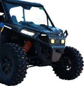 Ravek 64-317bkla Front Bumper/skid Plate With Amber Lights - Black Rzr Xp 1000