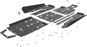 Seizmik 840109237408 76-10166kit Skid Plate - 2 Seat For Polaris Rzr Turbo
