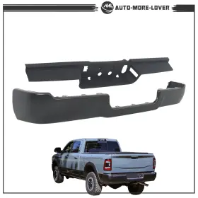 Al3334287lv Silscvtt Primered Black Rear Bumper Face Bar And Step Pad Cover Set For Ram 2500 3500 19-24