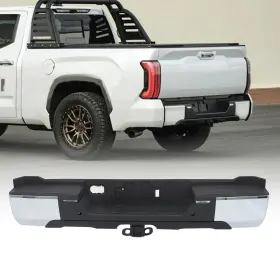 Fs2417300sr Silscvtt For Toyota Tundra 2022-2024 Complete Chrome Rear Step Bumper With Tow Receiver