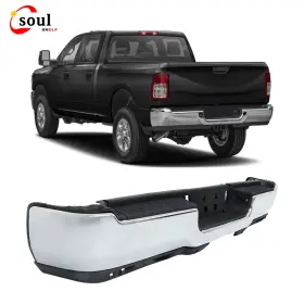 Ssf74952 Soulshelf Step Bumper For Ram 2500 2019-2024 Rear With Park Assist Fog Lamps Chrome