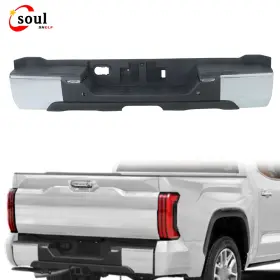 Ssf75096 Soulshelf Rear Step Bumper With Back-up Lamp Parking Sensors For Toyota Tundra 2022-2024