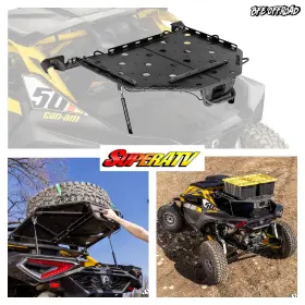 Cbs-ca-mavr-001-00 Superatv Adventure Alpha Rack Spare Tire Cargo Carrier Can-am Maverick R 24 Cbs-ca-mavr-001-00 Superatv Adventure Alpha Rack Spare Tire Cargo Carrier Can-am Maverick R 24