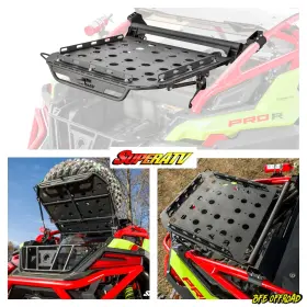Cbs-p-pror-00 Superatv Adventure Alpha Rack Spare Tire Cargo Carrier Polaris Rzr Pro R R4 22