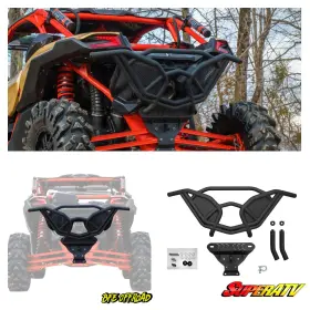 Rb-ca-x3-00 Superatv.com Heavy Duty Rear Bumper Can-am Maverick X3 All Models 2017