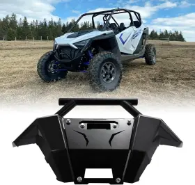 Suc1190 Suvauto Front Winch Bumper Skid Plate Forpolaris Rzr Pro R Turbo 4 22-24 Heavy Duty