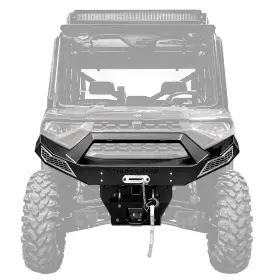 Tf010501-bk-gr Thumper Fabrication Polaris Ranger 1000 Front Winch Bumper No Light Kit Black With Jewel Gray Accent