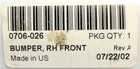 Front Right Bumper Kit Part Number 0706-026 For Arctic Cat New. Price: $131.99.