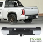 Step Rear Bumper W/ Tow Hitch Satin Chrome New For Toyota Tundra 2022-2024. Price: $477.84.
