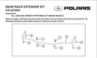 Polaris Sportsman Xp 550 850 2009-2021 Rear Rack Extender Oem 2879891 Used. Price: $99.99.