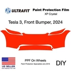Tesla 3, 2024-2025, Long Range, Pre-cut Kit Diy, Front Bumper, Ppf Gloss New. Price: $149.00.