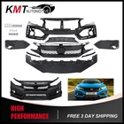 Front Bumper Cover Kit W/ Grille & Lip Type Style Fits 2016-2021 Honda Civic New. Price: $345.99.